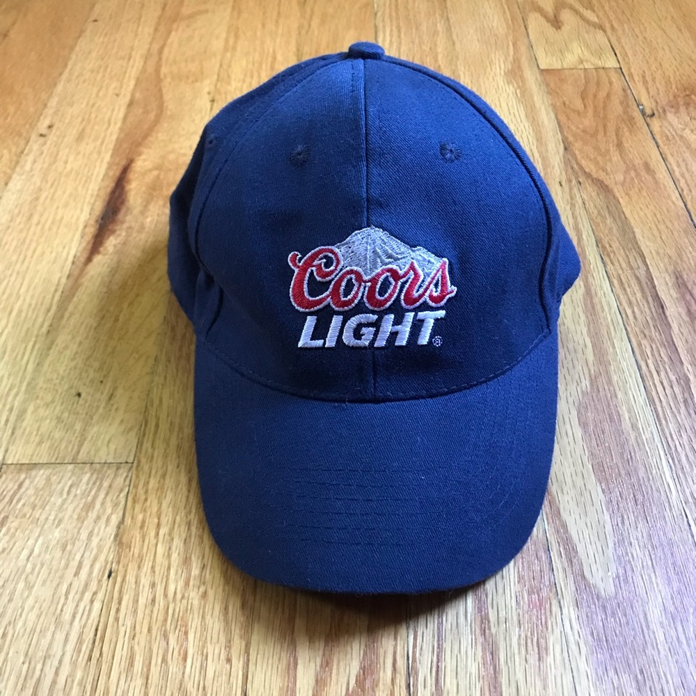 Coors Light Navy Baseball Cap Velcro Strap